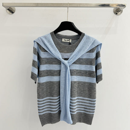 MIUMIU 26S SHORT-SLEEVED SWEATER STYLE 1098