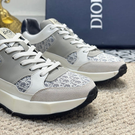 CD B25 SNEAKER GRAY AND WHITE CALFSKIN