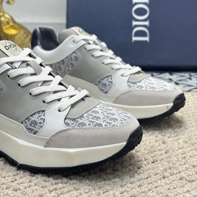 CD B25 SNEAKER GRAY AND WHITE CALFSKIN