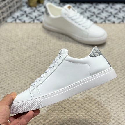 CD LOW TOP BASIC SNEAKER WHITE AND BLACK CALFSKIN