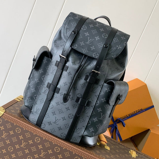 LV BACKPACK 41CM IN BLACK AND GREY MONOGRAM CANVAS 241041