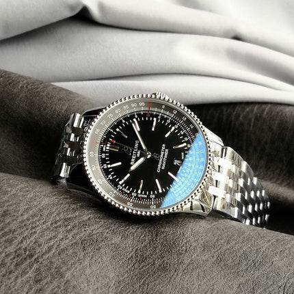 NAVITIMER AUTOMATIC 41 STEEL BEZEL BLACK AND GRAY DIAL