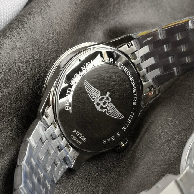 NAVITIMER AUTOMATIC 41 STEEL BEZEL MIDNIGHT BLUE AND WHITE DIAL