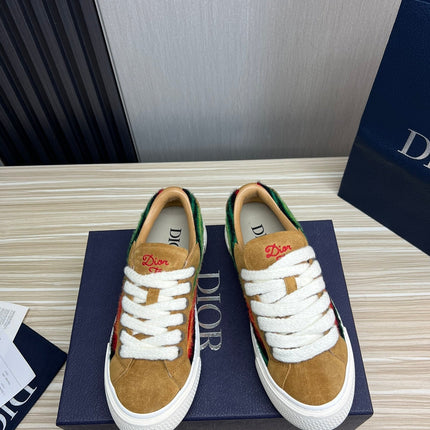 CD B33 SNEAKER BRONZE SUEDE AND FABRIC