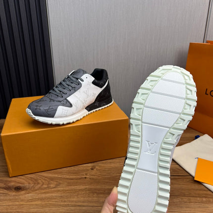 LV SNEAKER BLACK MIX WHITE AND GREY MONOGRAM CALFSKIN