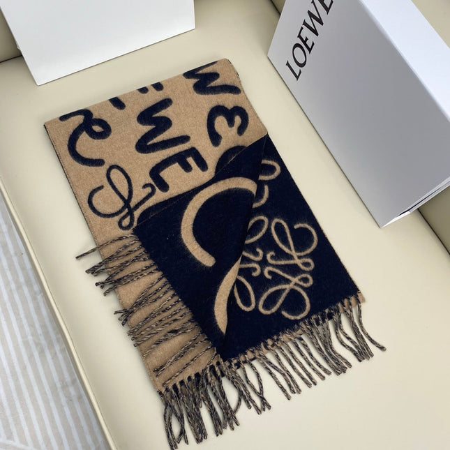 LOEWE 25S SCARF 180 IN CASHMERE WOOL 742052