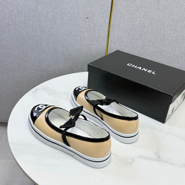 CHANEL 26S MARY JANE SNEAKERS IN BEIGE CALFSKIN