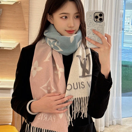 REYKJAVIK GRADIENT SCARF 220 CM IN COLORFUL CASHMERE 399734