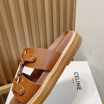 DAD SANDALS DARK BROWN CALFSKIN
