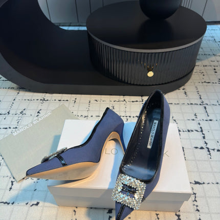 HANGISI 100 MM IN AEGEAN BLUE SUEDE