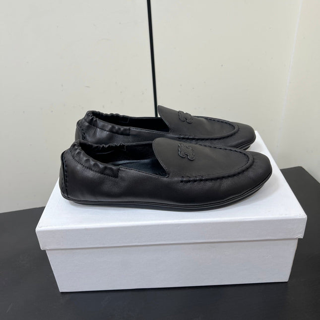 CELINE 26S MAILLON TRIOMPHE LOAFER IN BLACK SOFT CALFSKIN