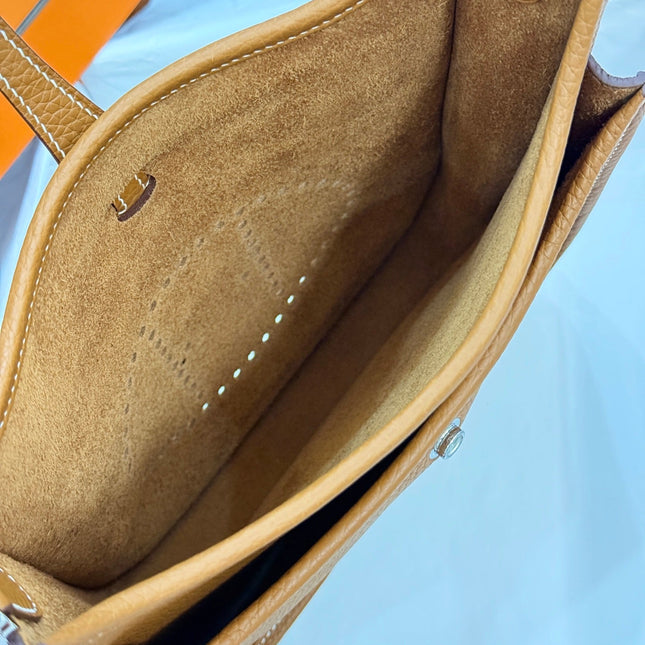 HM 26S EVELYNE BAG 23MM IN ORANGE BROWN GRAINED CALFSKIN