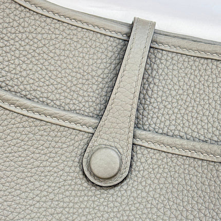 HM 26S EVELYNE BAG 23MM IN GRAY GRAINED CALFSKIN