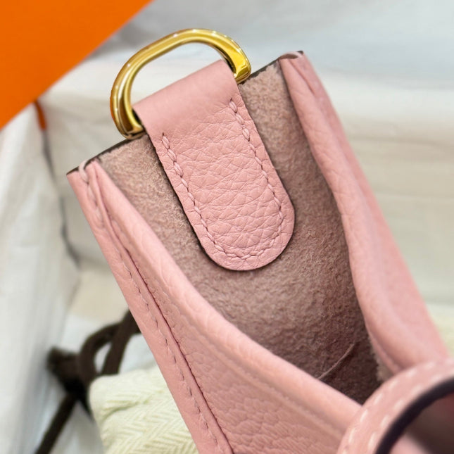 HM 26S EVELYNE BAG 23MM IN PINK GRAINED CALFSKIN