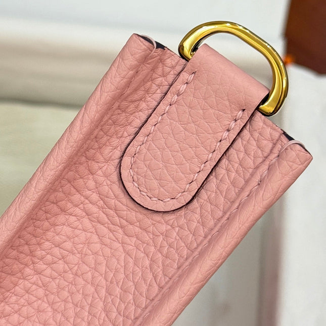 HM 26S EVELYNE BAG 23MM IN PINK GRAINED CALFSKIN