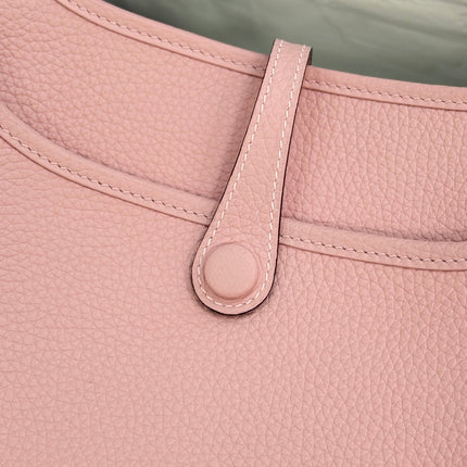 HM 26S EVELYNE BAG 23CM IN PINK GRAINED CALFSKIN
