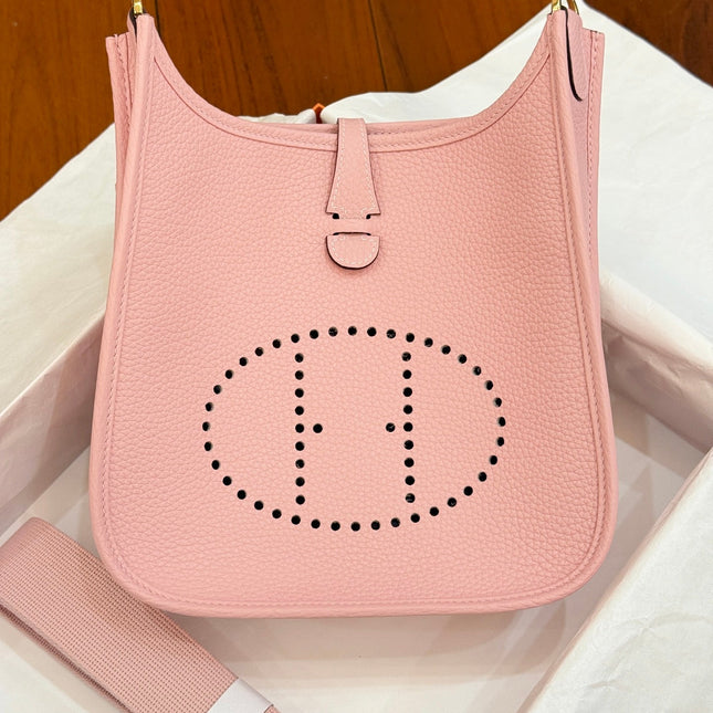 HM 26S EVELYNE BAG 23MM IN PINK GRAINED CALFSKIN