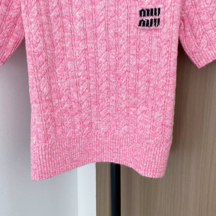 MIUMIU SHORT-SLEEVE SWEATER STYLE 700