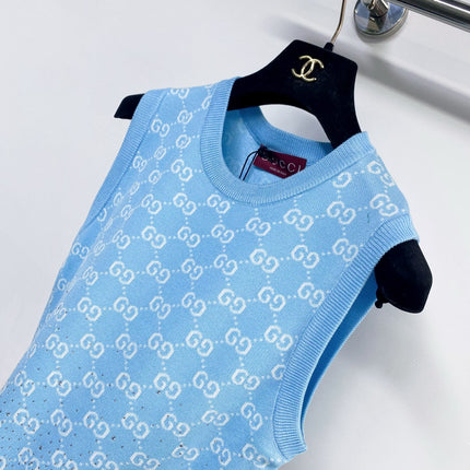 GUCCI 26S EMBELLISHED SLEEVELESS SWEATER 107