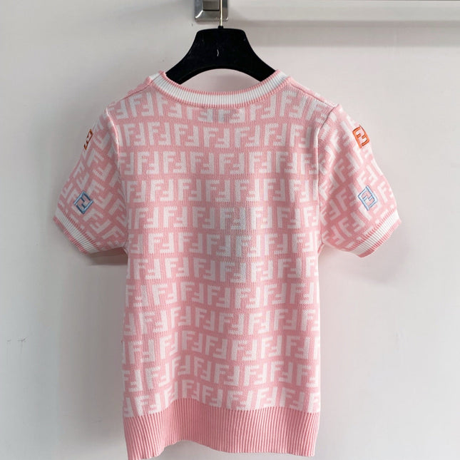 FENDI 26S SHORT SLEEVE KNIT TOP 162