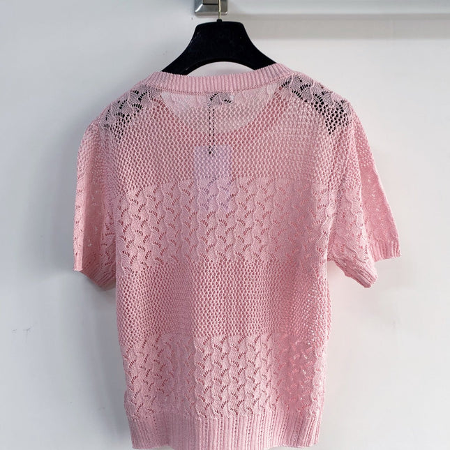 CELINE 26S KNIT SHORT SLEEVE TOP 212