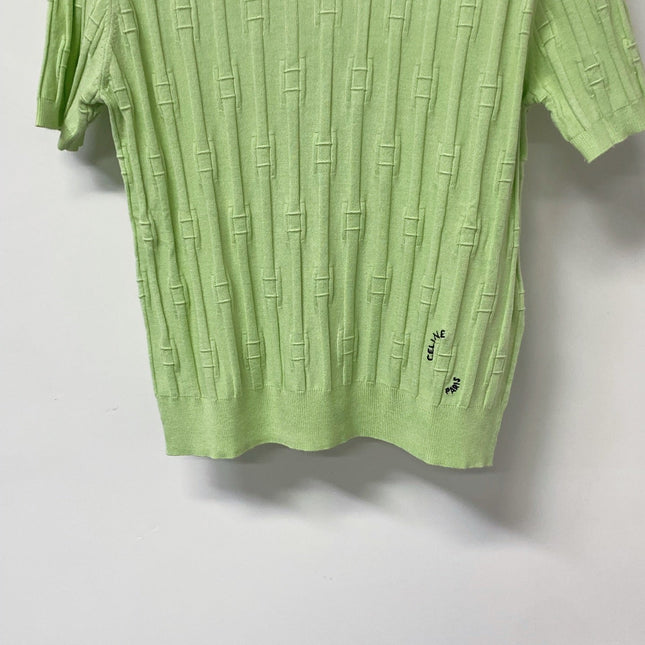 CELINE 26S LOGO SHORT-SLEEVE KNIT TOP 187
