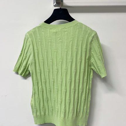 CELINE 26S LOGO SHORT-SLEEVE KNIT TOP 187