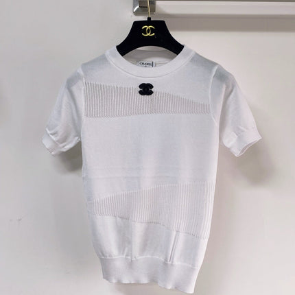 CHANEL 26S SHORT-SLEEVE KNIT TOP STYLE 1086