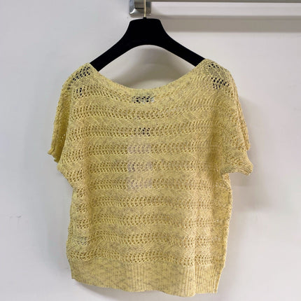 CHANEL 26S SHORT-SLEEVE KNIT TOP STYLE 1089
