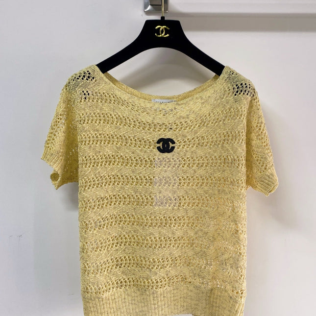 CHANEL 26S SHORT-SLEEVE KNIT TOP STYLE 1089