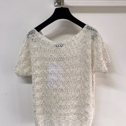 CHANEL 26S SHORT-SLEEVE KNIT TOP STYLE 1088