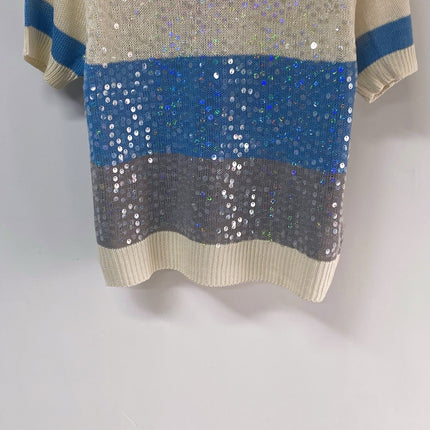 MIUMIU 26S SHORT-SLEEVED SWEATER STYLE 1129