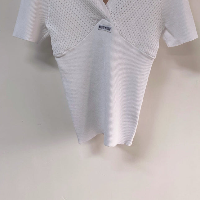 MIUMIU 26S SHORT-SLEEVED SWEATER STYLE 1139