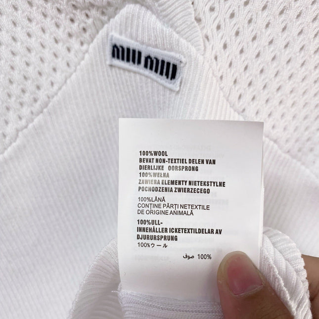 MIUMIU 26S SHORT-SLEEVED SWEATER STYLE 1139