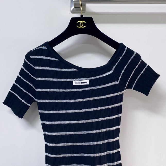 MIUMIU 26S SHORT-SLEEVED SWEATER STYLE 1127