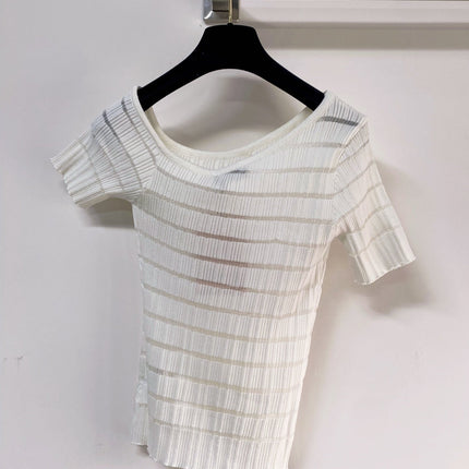 MIUMIU 26S SHORT-SLEEVED SWEATER STYLE 1126