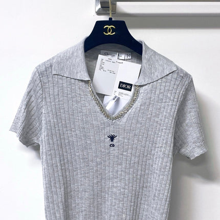 DIOR 26S SHORT-SLEEVED KNIT POLO SHIRT 1239
