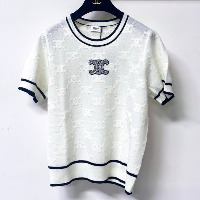CELINE 26S SHORT SLEEVE KNIT TOP 306