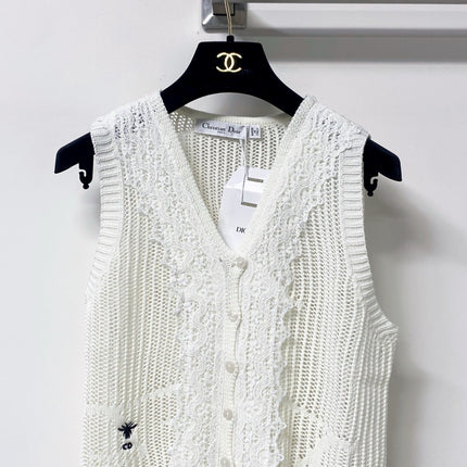 DIOR 26S V-NECK SLEEVELESS KNIT TOP 1243