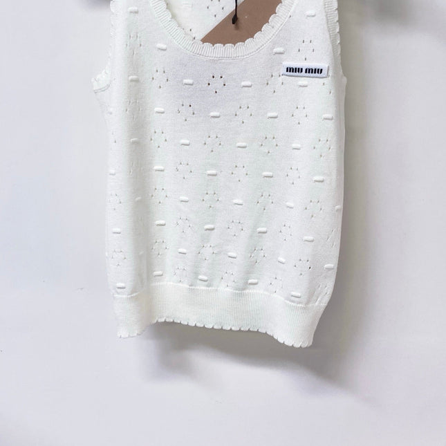 MIUMIU 26S SLEEVELESS KNIT TANK TOP 1151