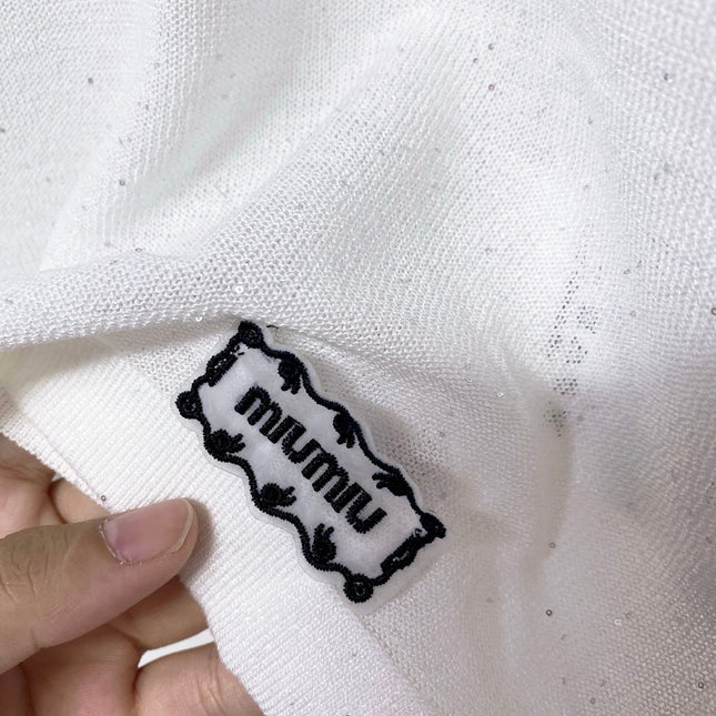 MIUMIU 26S RUFFLED COLLAR POLO SHIRT 1153