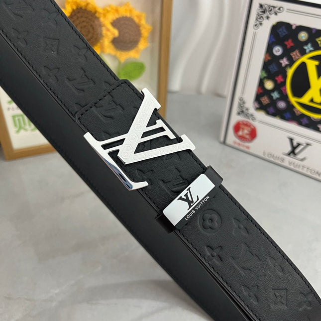 LV 25S BELT 38 MM IN BLACK CALFSKIN 593278