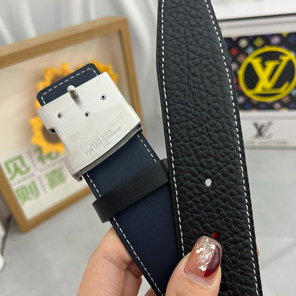 LV 25S BELT 38 MM IN BLACK CALFSKIN 593289
