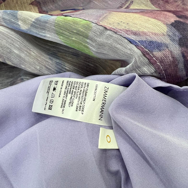 ZIMMERMANN LONG HERRINGBONE DRESS IN PLUM PURPLE 269379