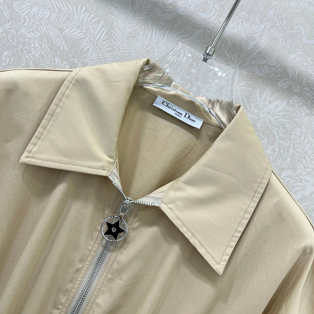 DIOR SHORT-SLEEVE DRESS WITH COLLAR 269973