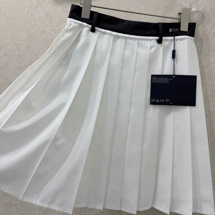 PRADA 26S HIGH WAISTED PLEATED MIDI SKIRT 770