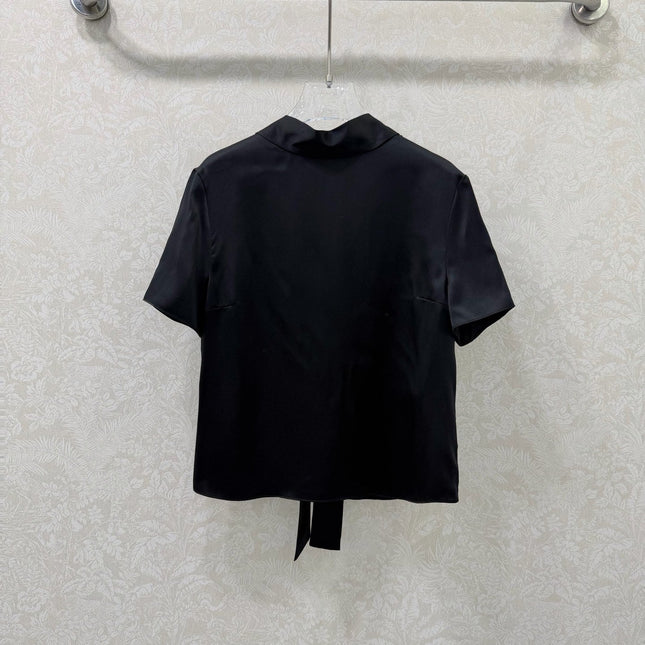 DIOR 26S SHORT-SLEEVE WAIST-TIED SHIRT 1217
