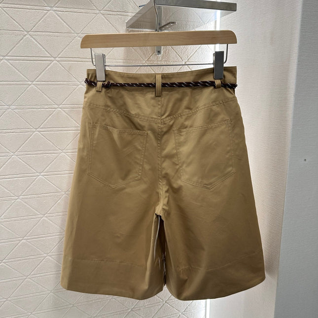 MIUMIU HIGH-WAISTED PLAID BERMUDA SHORTS 276620