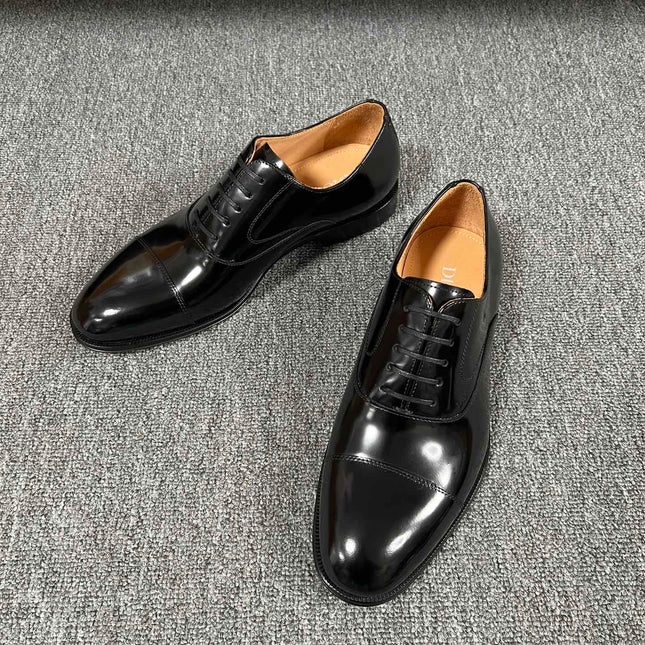 CD TIMELESS OXFORD BLACK POLISHED CALFSKIN