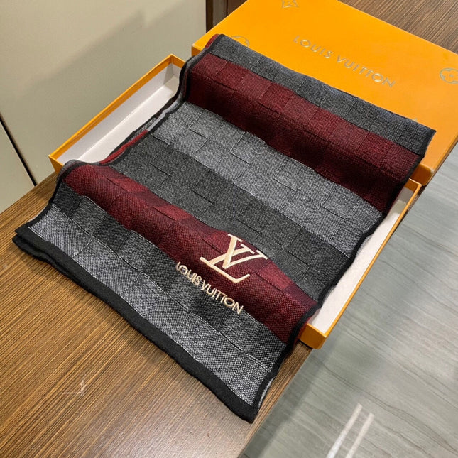 DAMIER HERITAGE SCARF 180 CM IN COLORFUL CASHMERE 391148